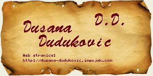 Dušana Duduković vizit kartica
